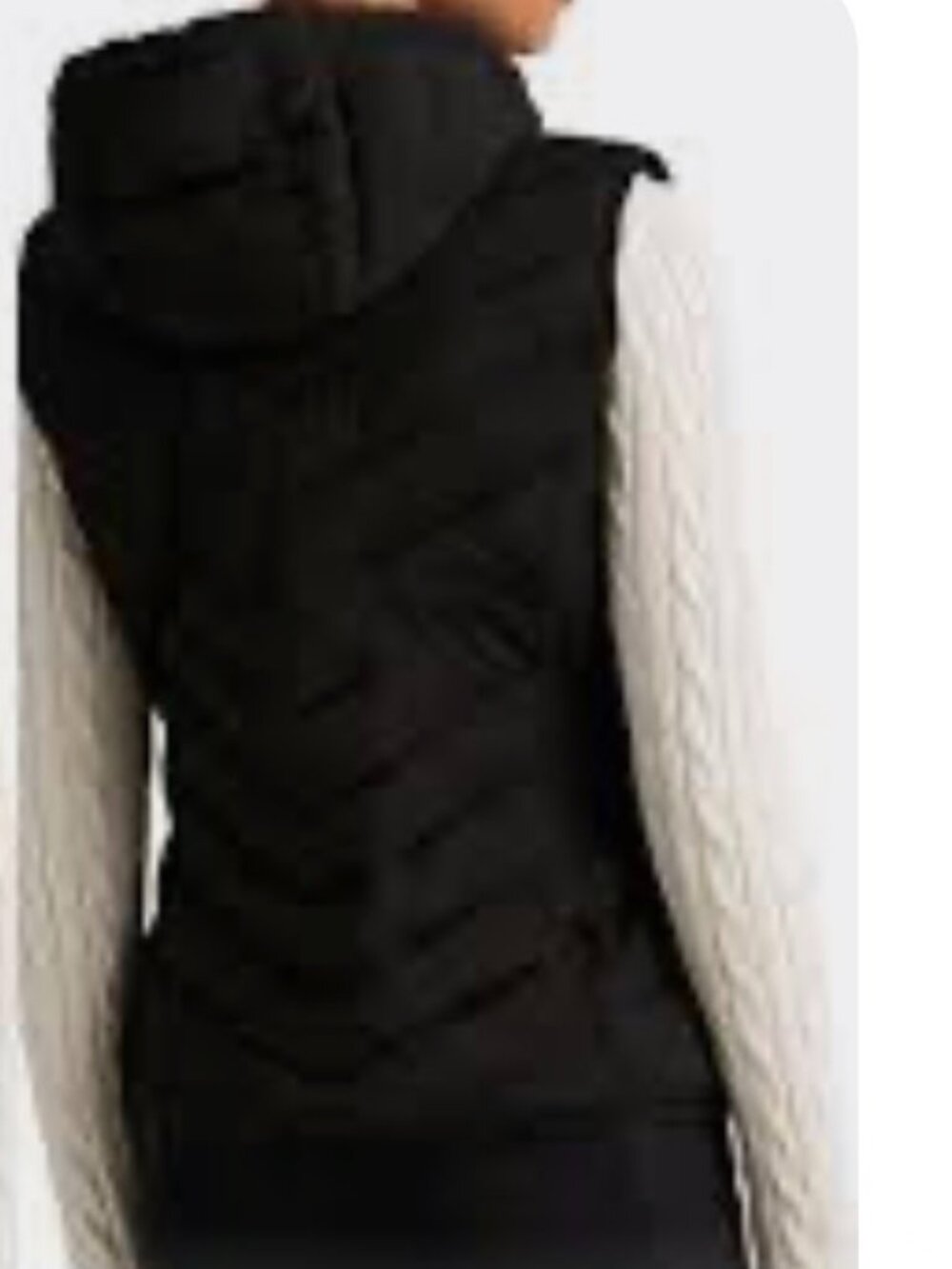 LAUREN RALPH LAUREN STRETCH HOODED PUFFER VEST - S